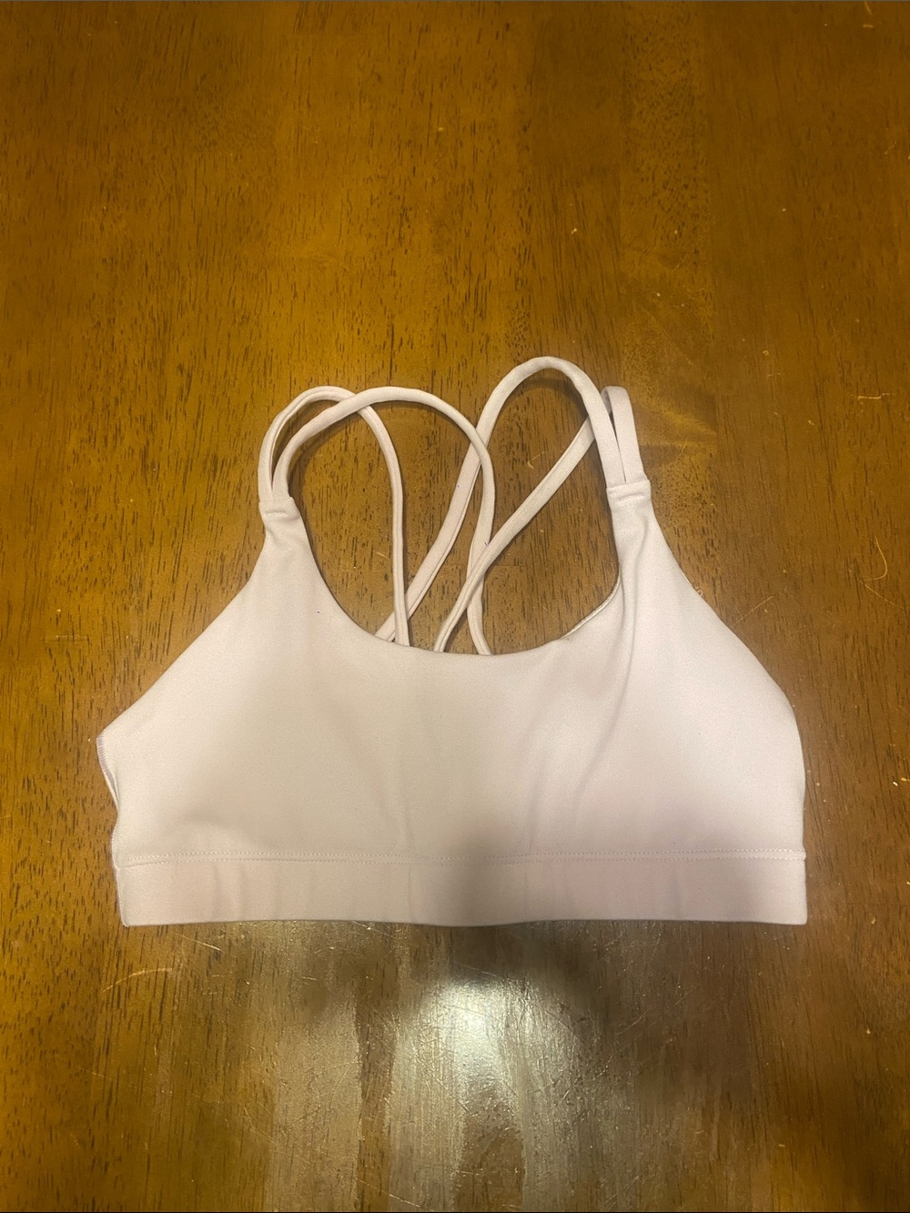 Athleta Light Pink Strappy Sports Bra